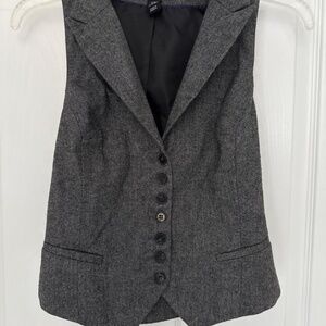 H&M Dark Gray Wool Blend Vest Size 8 (Fits like a 6) PRE-OWNED
